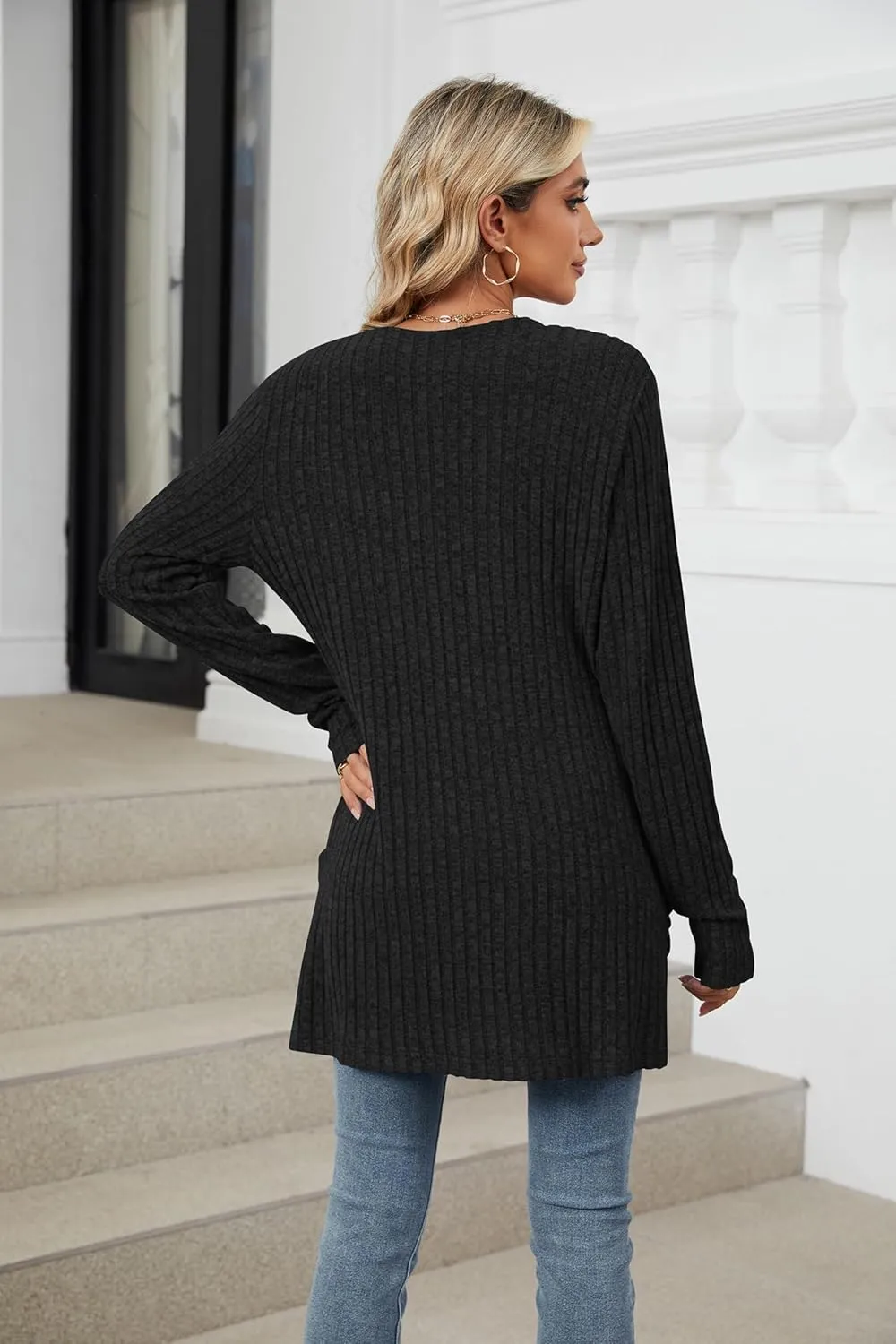 Lightweight Cardigans for Women Fashion Casual Oversized Long Sleeve Cardigan Sweater Loose Dressy Fall Holiday Tops