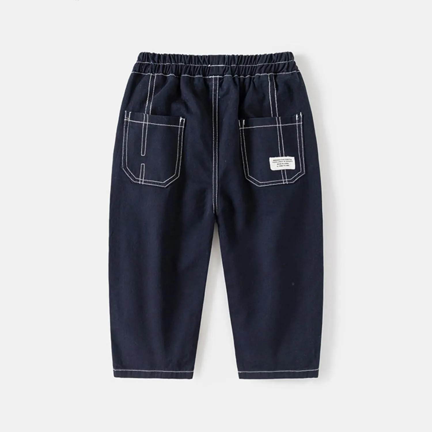 Little Boys Cargo Pants Elastic Waist Casual Pull on Pants Toddler Sweatpants Trousers Active Joggers Pants