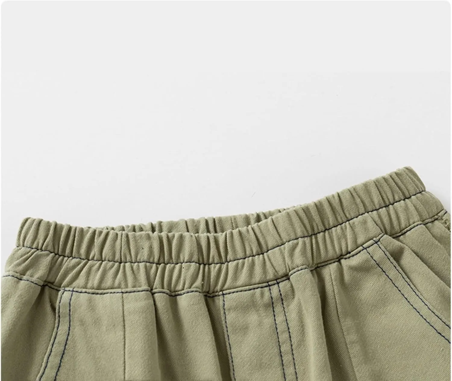 Little Boys Cargo Pants Elastic Waist Casual Pull on Pants Toddler Sweatpants Trousers Active Joggers Pants