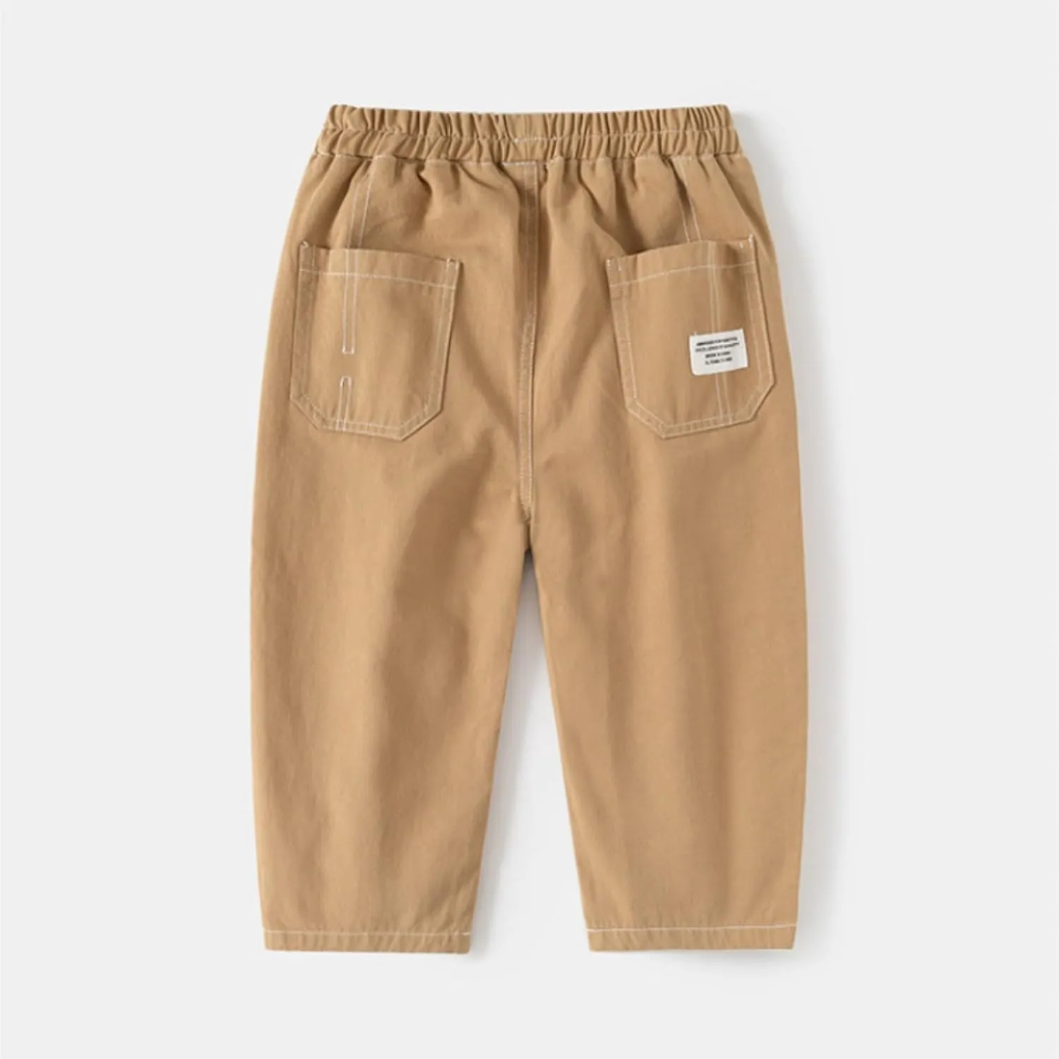 Little Boys Cargo Pants Elastic Waist Casual Pull on Pants Toddler Sweatpants Trousers Active Joggers Pants