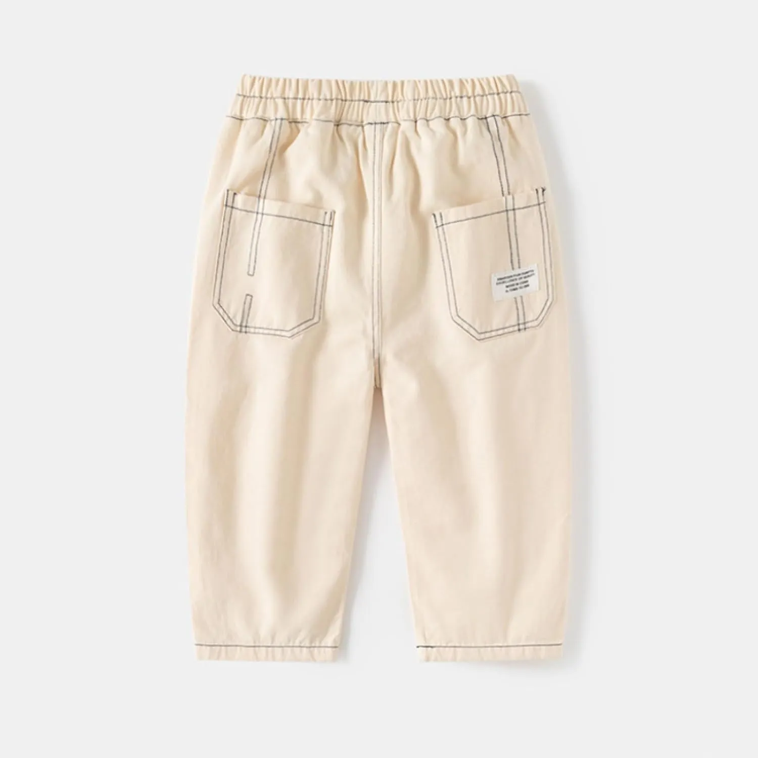 Little Boys Cargo Pants Elastic Waist Casual Pull on Pants Toddler Sweatpants Trousers Active Joggers Pants
