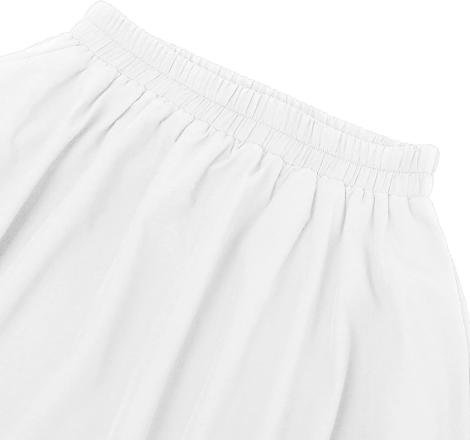 Maxi Skirt for Women Summer Boho Elastic High Waist Pleated A-Line Flowy Ruffle Table Skirts for Rectangle Tables 8ft