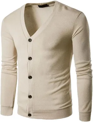 Mens Cardigans Sweater Men Cardigan with Buttons V Neck Sweaters Pullover Man Cardigans Men's Cardigan Sweaters