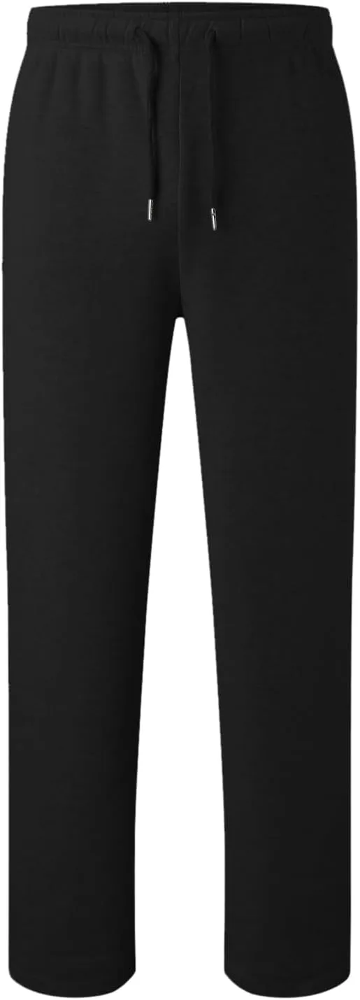 Men's Casual Pants Drawstring Lightweight Trousers Elastic Waist Yoga Lounge Pants with Pockets