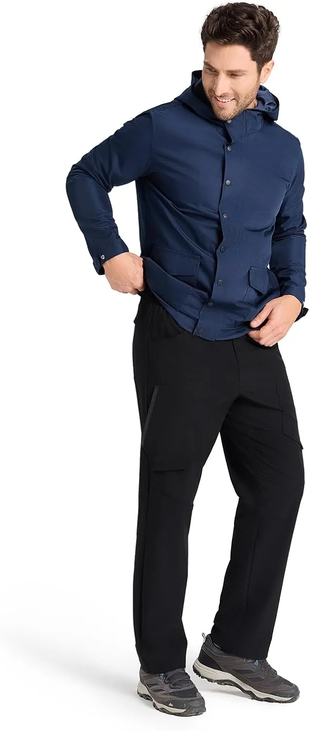 Men's Hiking Stretch Pants Lightweight Work Pants Waterproof Tactical Ripstop Cargo Pants