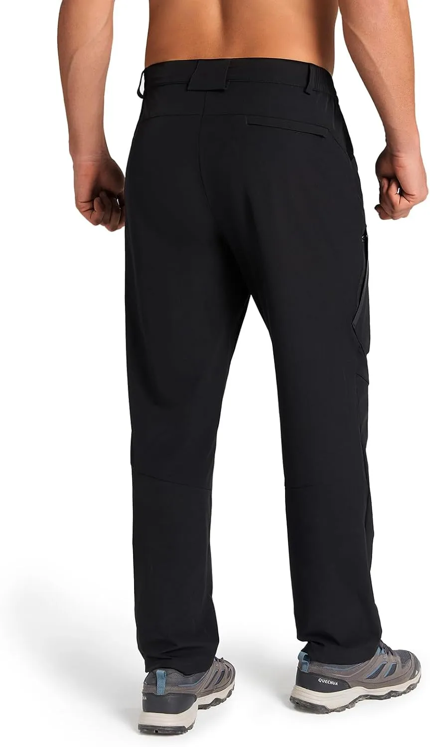 Men's Hiking Stretch Pants Lightweight Work Pants Waterproof Tactical Ripstop Cargo Pants