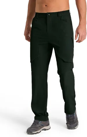 Men's Hiking Stretch Pants Lightweight Work Pants Waterproof Tactical Ripstop Cargo Pants