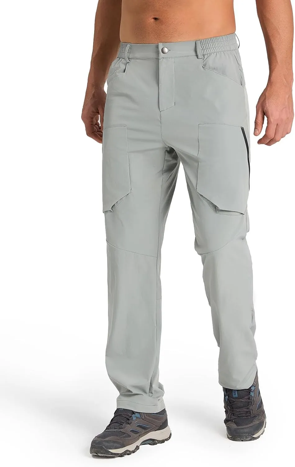 Men's Hiking Stretch Pants Lightweight Work Pants Waterproof Tactical Ripstop Cargo Pants