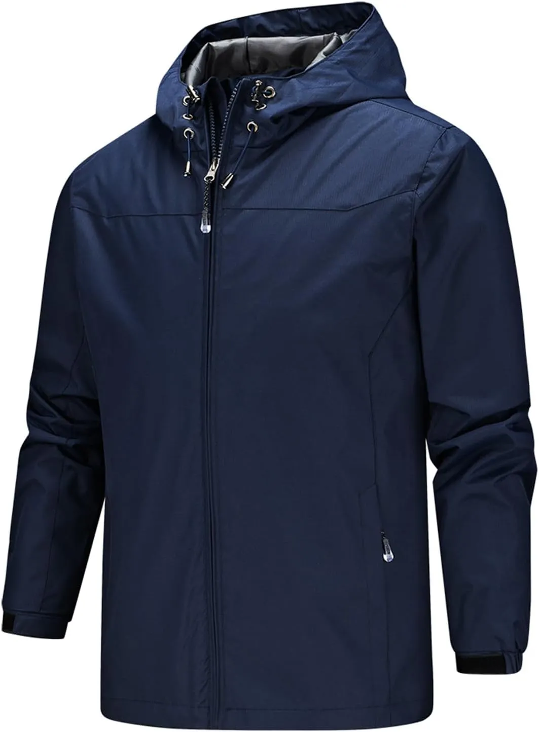 Men's Hooded Softshell Jacket Waterproof Lightweight Insulated Windbreaker Fleece Lined Rain Shell Jackets Coats