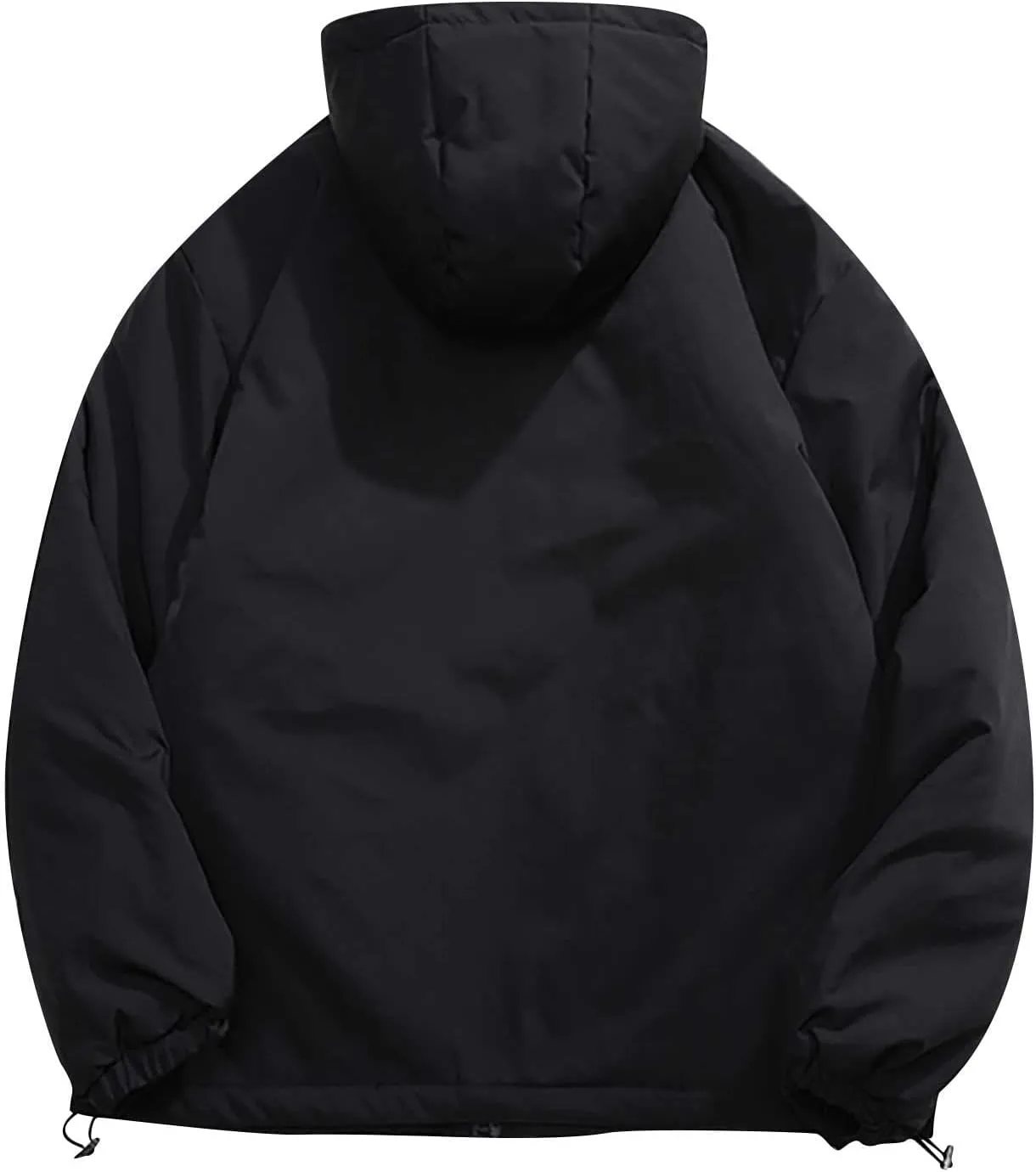 Men's Hooded Softshell Jacket Waterproof Lightweight Insulated Windbreaker Fleece Lined Rain Shell Jackets Zipper Coat