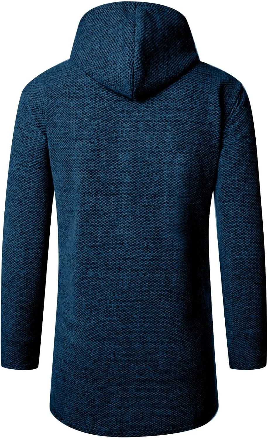 Men's Wool Blend Jacket Winter Warm Sherpa Lined Thicked Overcoats Casual Slim Medium Long Plush Fleece Hooded Coats