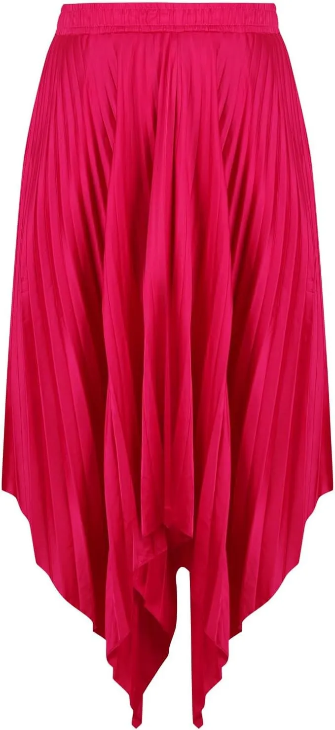 Pleated Skirts Women High Waisted Flowy Skirts Dressy Casual Skirts High Low Summer Skirt Asymmetrical Midi Skirts