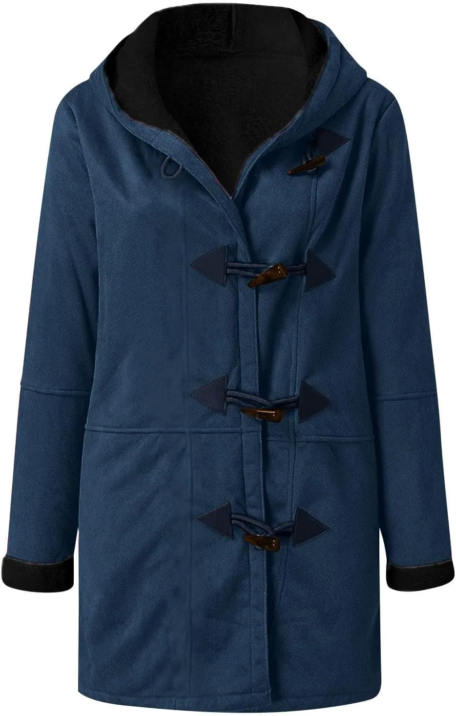 Plus Size Winter Coats for Women 2024 Warm Sherpa Fleece Lined Distressed Jackets Hooded Parka Faux Suede Pea Coat Outerwear