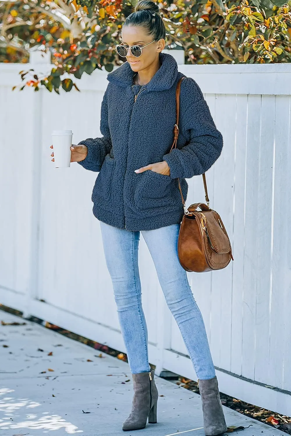 PRETTYGARDEN Women's Fashion Winter Coat Sherpa Fleece Faux Fur Shearling Oversized Trendy Jackets Warm Outerwear