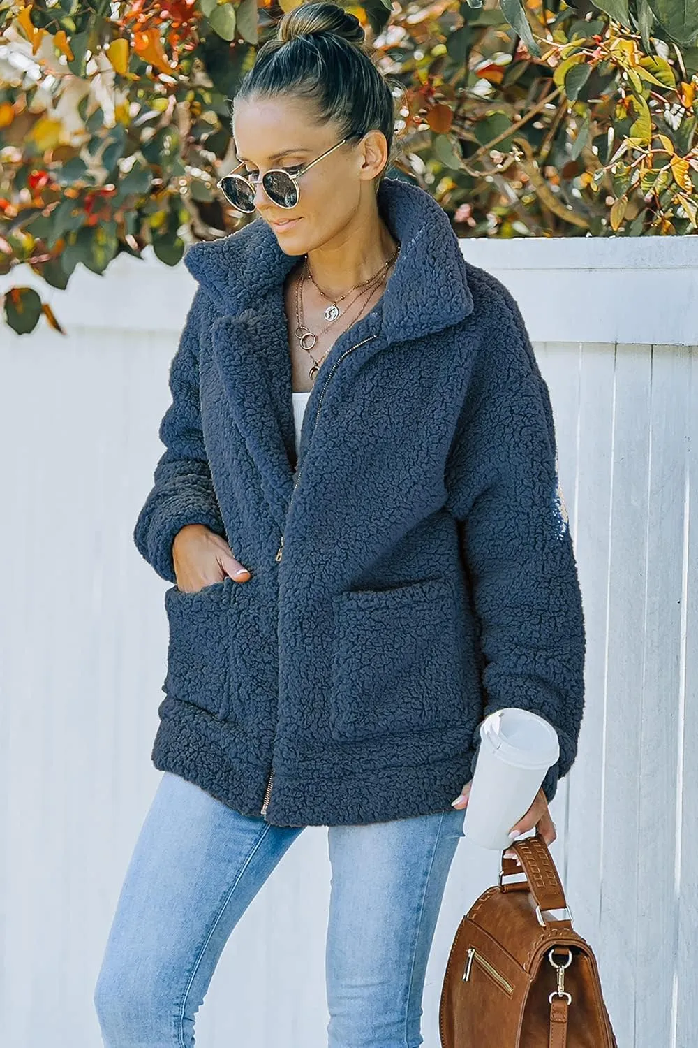 PRETTYGARDEN Women's Fashion Winter Coat Sherpa Fleece Faux Fur Shearling Oversized Trendy Jackets Warm Outerwear