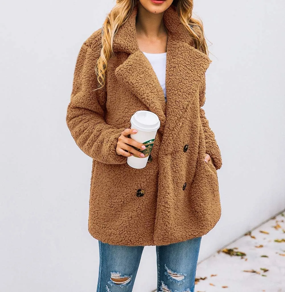 PRETTYGARDEN Women's Fashion Winter Coat Sherpa Fleece Faux Fur Shearling Oversized Trendy Jackets Warm Outerwear