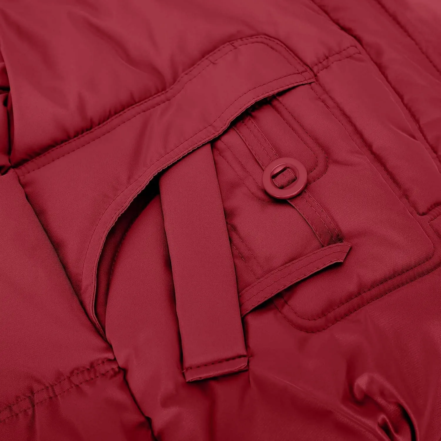 Puffer Jacket Womens Tops Mid Length Sherpa Lined Quilted Parkas Warm Thickened Hoodies Coats Windproof Outerwear