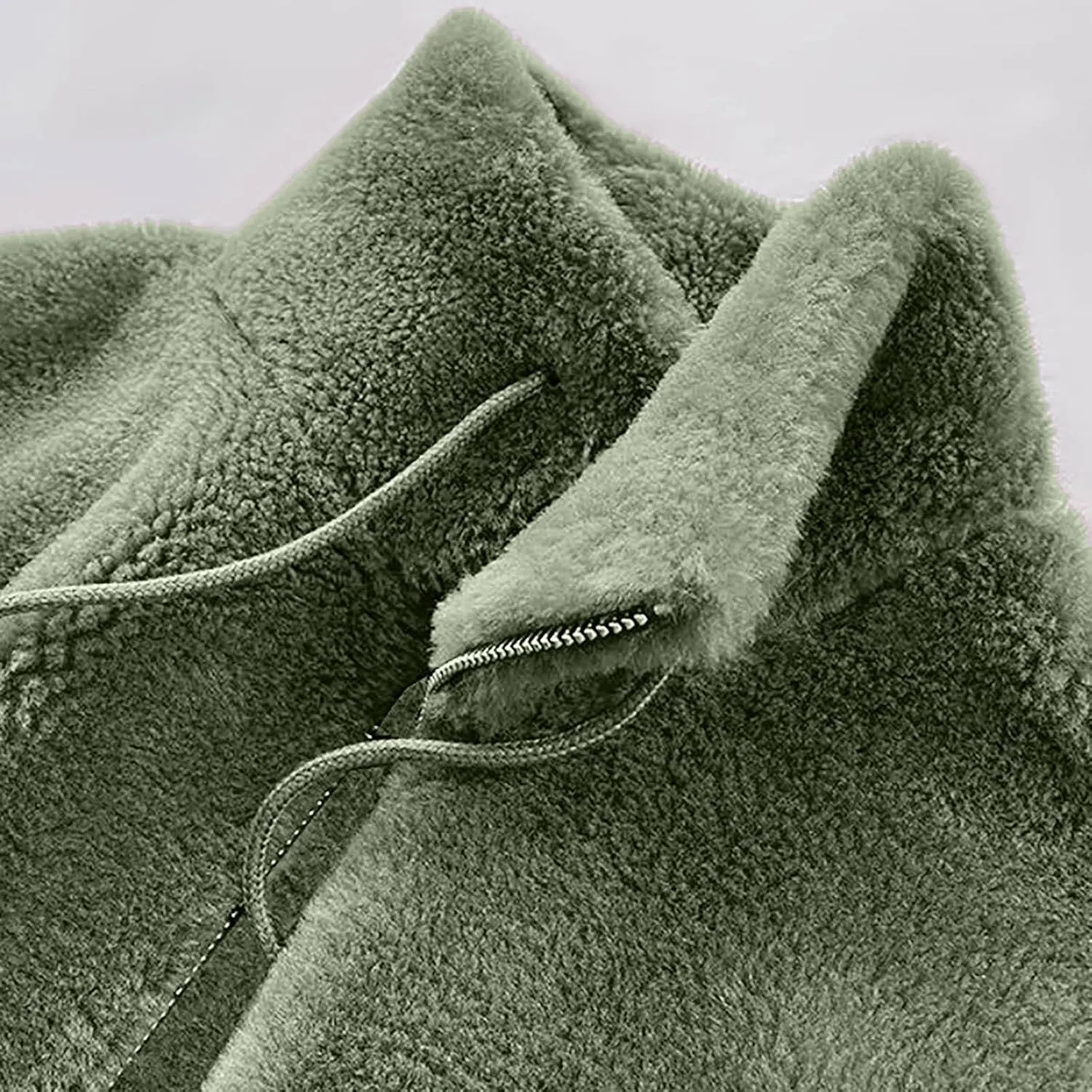 SMIDOW Fuzzy Fleece Coat For Womens Fall Fashion 2023 Standing Collar Warm Cardigan Zipper Fluffy Jackets Outerwear