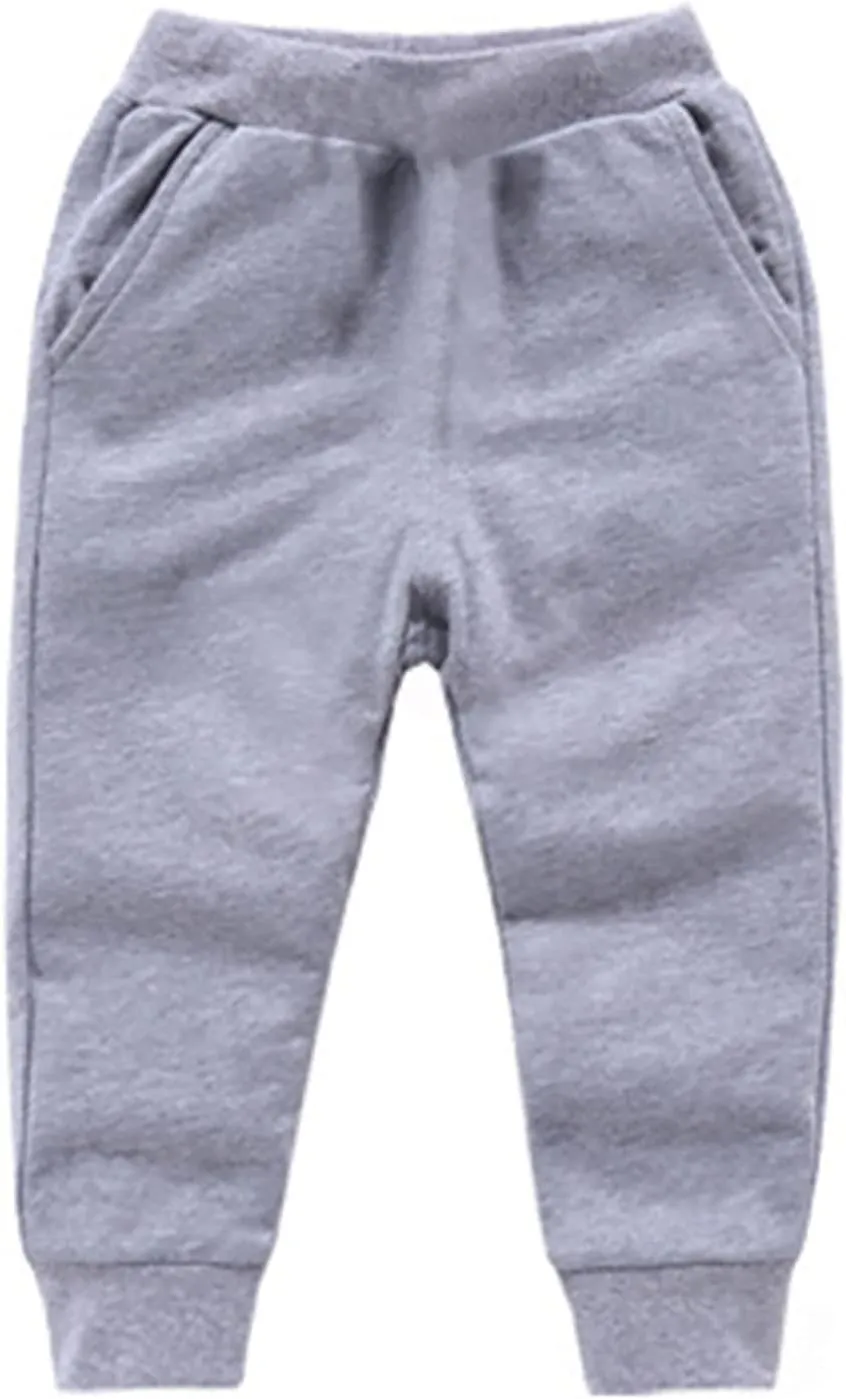 Solid Kids Sweatpants,Toddler Boys Jogger Pants Unisex Active Sweatpants Kids Casual Athletic Pull on Pants