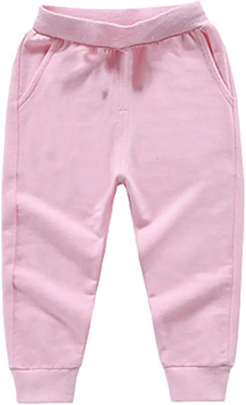 Solid Kids Sweatpants,Toddler Boys Jogger Pants Unisex Active Sweatpants Kids Casual Athletic Pull on Pants