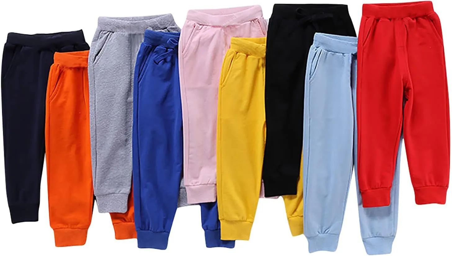 Solid Kids Sweatpants,Toddler Boys Jogger Pants Unisex Active Sweatpants Kids Casual Athletic Pull on Pants
