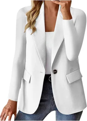 Suit Jackets for Women Business Casual Open Front Blazers Office Work Lightweight Coats Spring Summer Cardigan Suits