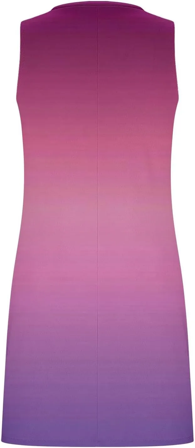 Sundresses for Women Summer Casual V Neck Sleeveless Dresses Boho Beach Cover Up Tank Dress A Line T-Shirts Dress