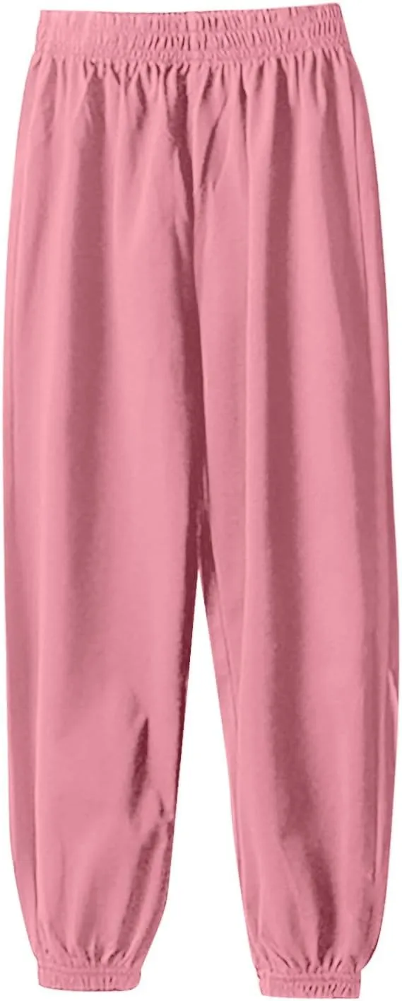 Toddler Boy Sweatpants Kids Sport Jogger Casual Playwear Sweats Pants Casual Solid Pull On Pants with Pockets