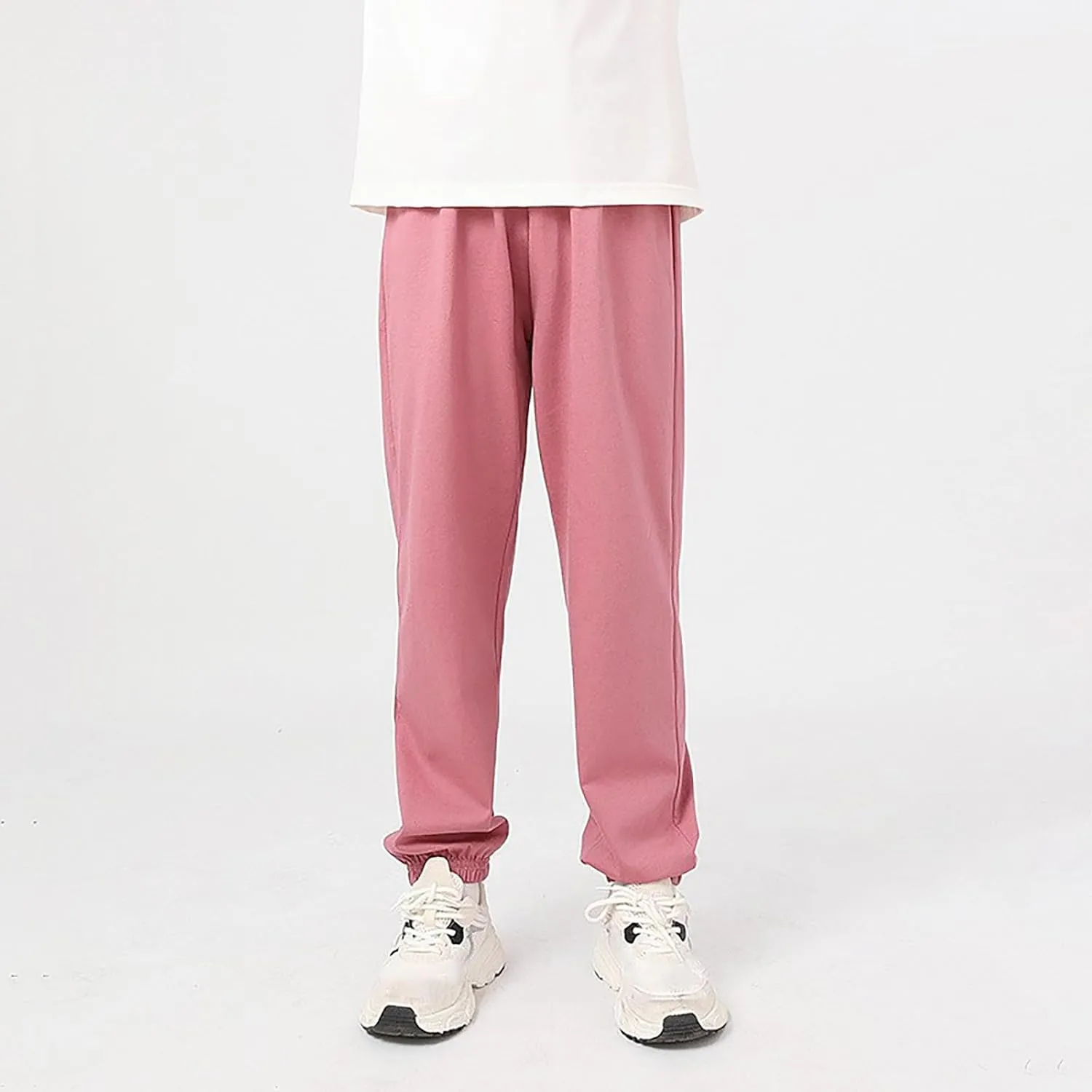 Toddler Boy Sweatpants Kids Sport Jogger Casual Playwear Sweats Pants Casual Solid Pull On Pants with Pockets