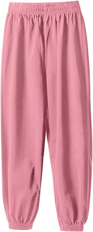 Toddler Boy Sweatpants Kids Sport Jogger Casual Playwear Sweats Pants Casual Solid Pull On Pants with Pockets