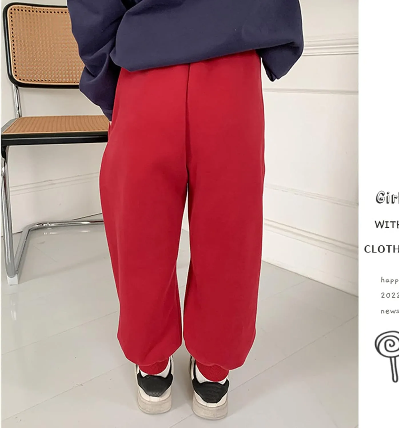 Toddler Boys Girls Fleece Pants Baby Pull-On Pants Winter Warm Sherp𝐚 Lined Sweatpants Jogger Kids Harem Pants