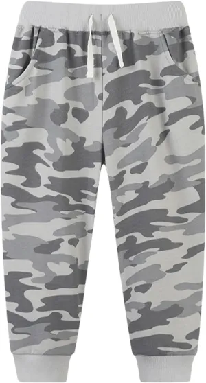 Toddler Boys Sweatpants Camouflage Drawstring Elastic Pull-On Pants Joggers Active Sport Trousers High Waisted Bottoms