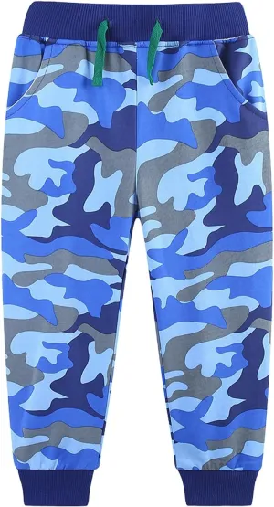 Toddler Boys Sweatpants Camouflage Drawstring Elastic Pull-On Pants Joggers Active Sport Trousers High Waisted Bottoms
