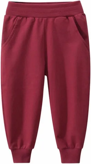 Unisex Toddler Jogger Sweatpants Kids Boys Girls Cotton Casual Pants Athletic Pull On Pants with