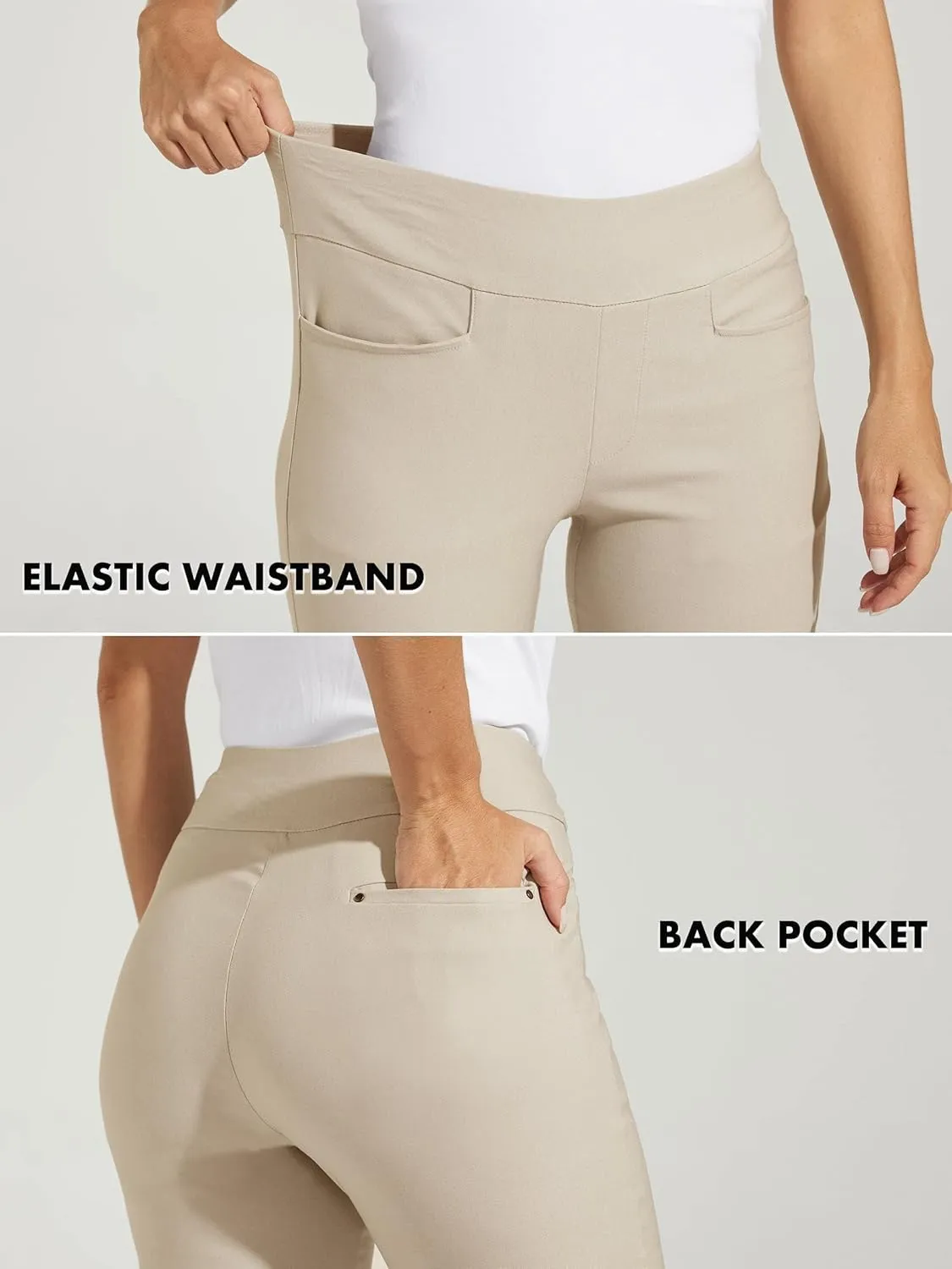Willit Women's Golf Pants Stretch Casual Pull on Pants Quick Dry Hiking Pants
