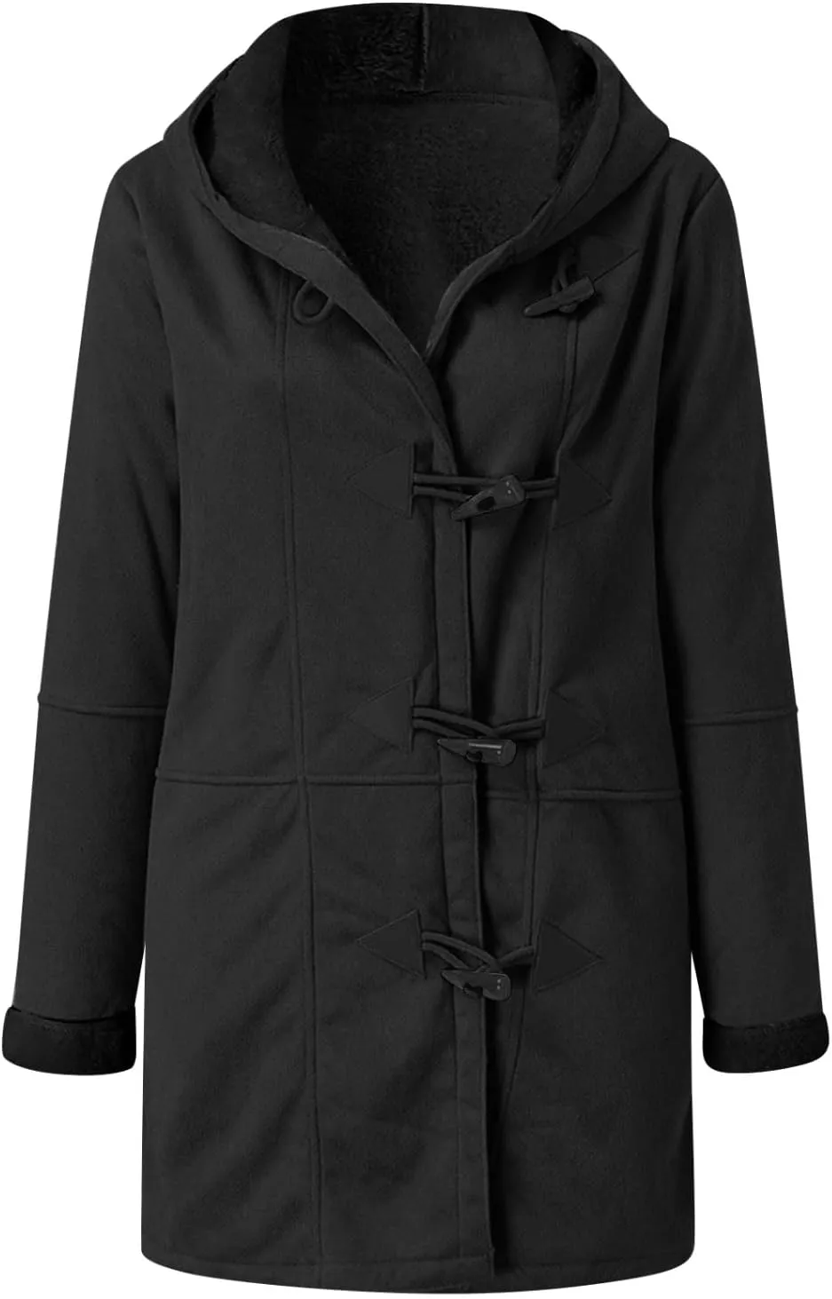 Winter Coats for Women 2024 Plus Size Fleece Lined Jackets Warm Button Down Fur Sherpa Lined Hooded Hoodies Outerwear