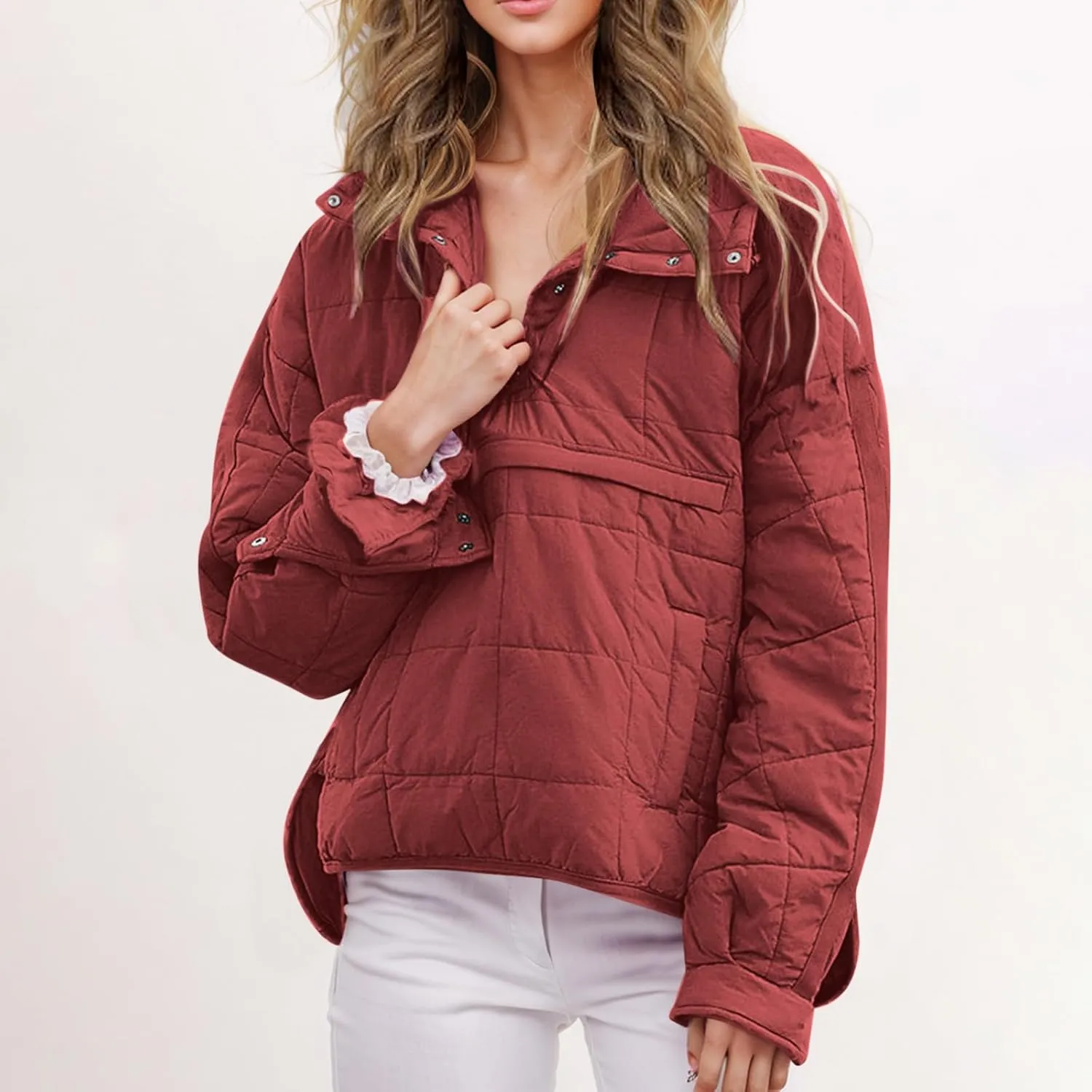 Winter Coats For Women With Hood Fleece Lined Thicken Warm Puffer Jackets Full Zipper Parkas Trendy 2025 Clothes