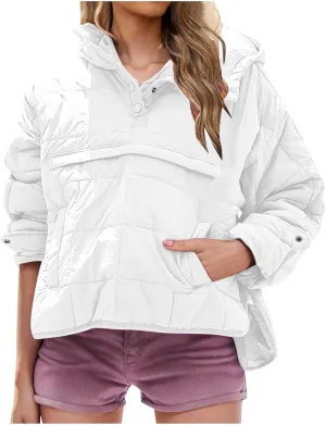 Winter Coats For Women With Hood Fleece Lined Thicken Warm Puffer Jackets Full Zipper Parkas Trendy 2025 Clothes