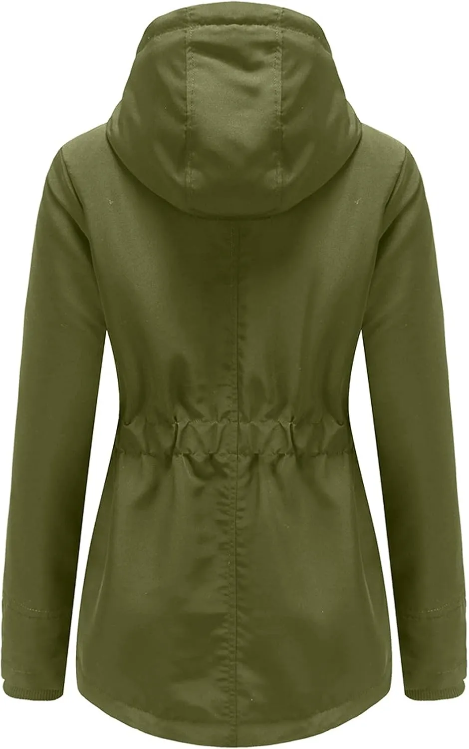 Wkishenl Winter Coats for Women 2024 Warm Sherpa Fleece Lined Jackets Solid Long Sleeve Puffer Jacket Zipper Hooded Outwear