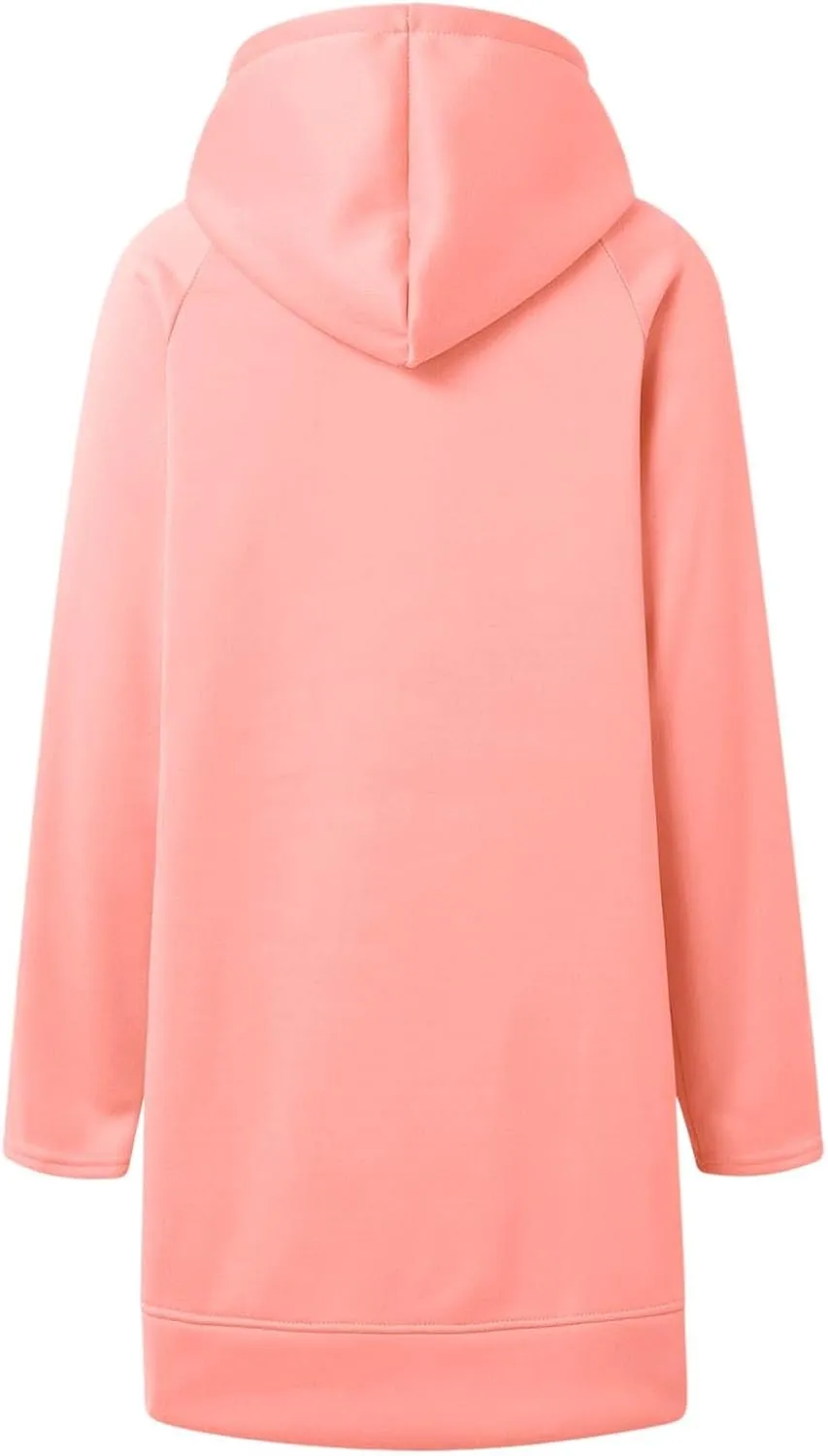 Women Oversized Hoodie Dress Pullover Winter Kangaroo Pocket Sweatshirt Summer Fall Tops Casual Loungewear