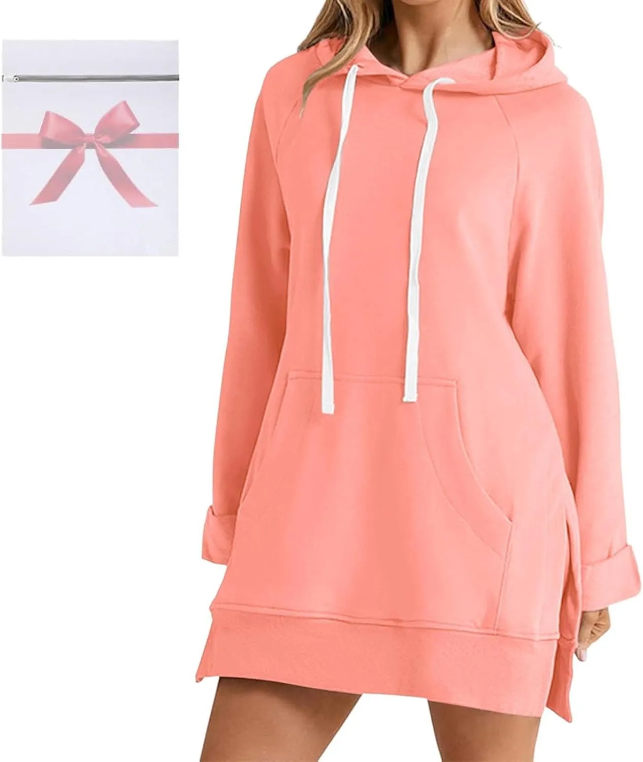 Women Oversized Hoodie Dress Pullover Winter Kangaroo Pocket Sweatshirt Summer Fall Tops Casual Loungewear