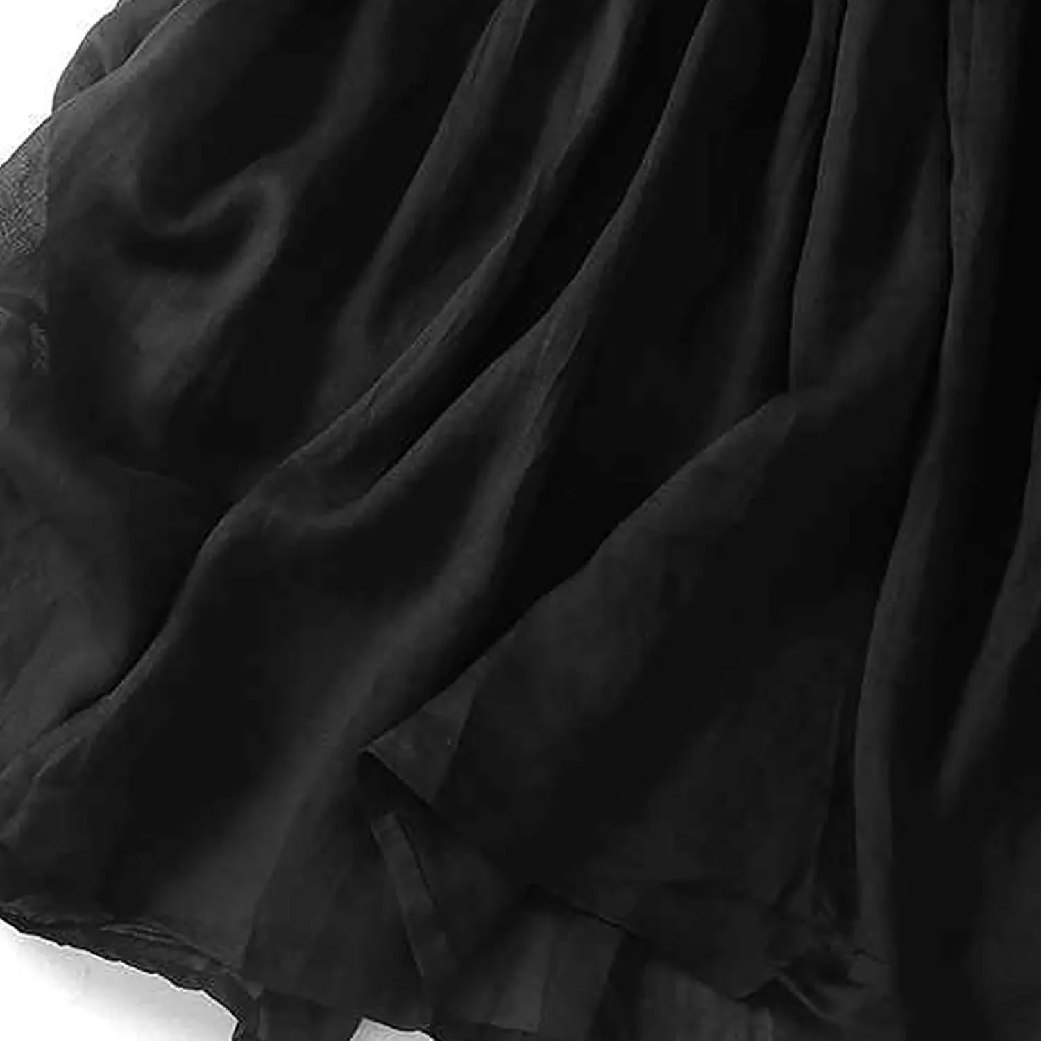 Women Summer Cotton Linen Skirts Boho Flowy Beach Dress A Line Swing Casual Long Skirts Elastic Waist Tiered Dress