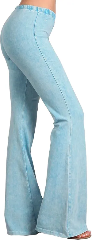 Women's Bell Bottoms Flared Yoga Stretch Pants Tie Dye High Waist