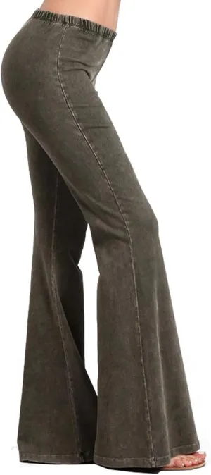 Women's Bell Bottoms Flared Yoga Stretch Pants Tie Dye High Waist