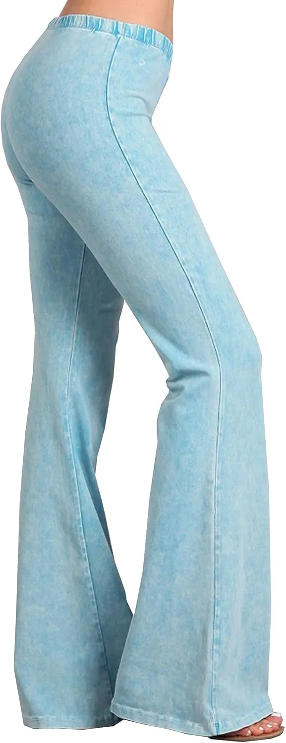 Women's Bell Bottoms Flared Yoga Stretch Pants Tie Dye High Waist