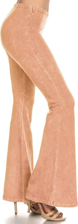 Women's Bell Bottoms Flared Yoga Stretch Pants Tie Dye High Waist