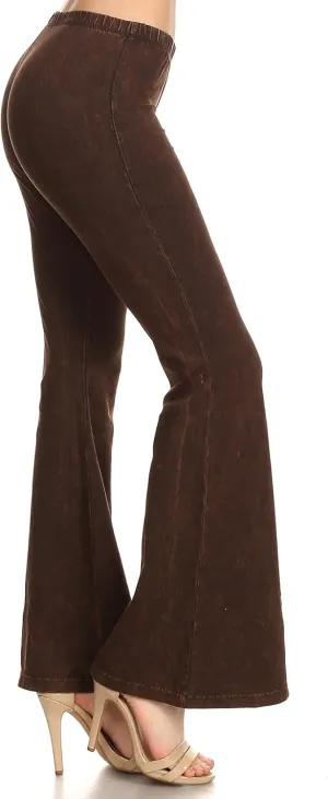 Women's Bell Bottoms Flared Yoga Stretch Pants Tie Dye High Waist