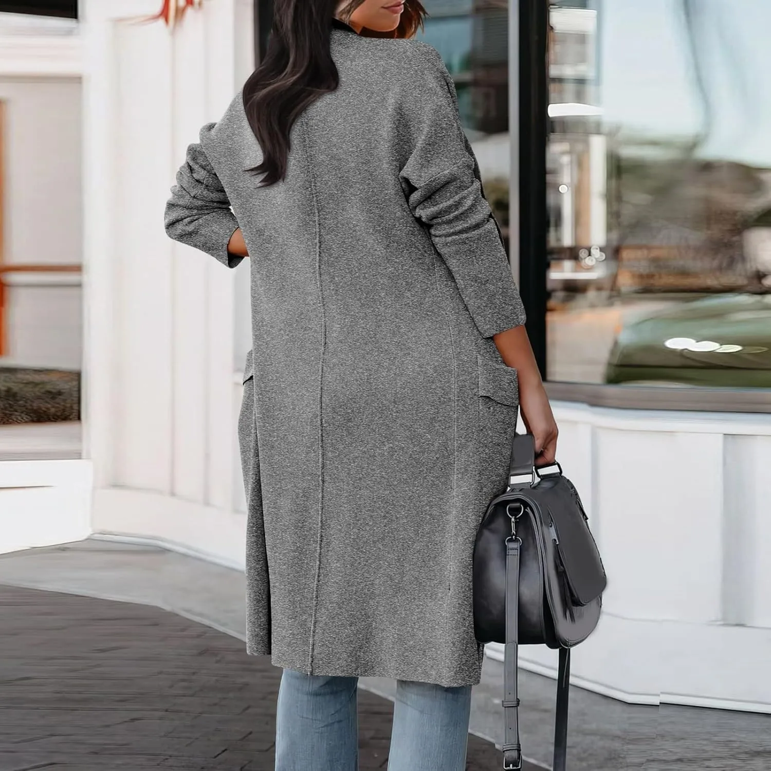 Women's Coats Basic Long Jacket Coat Coat Trench Long Jacket Ladies Slim Long Belt Elegant Winter Coats for Women