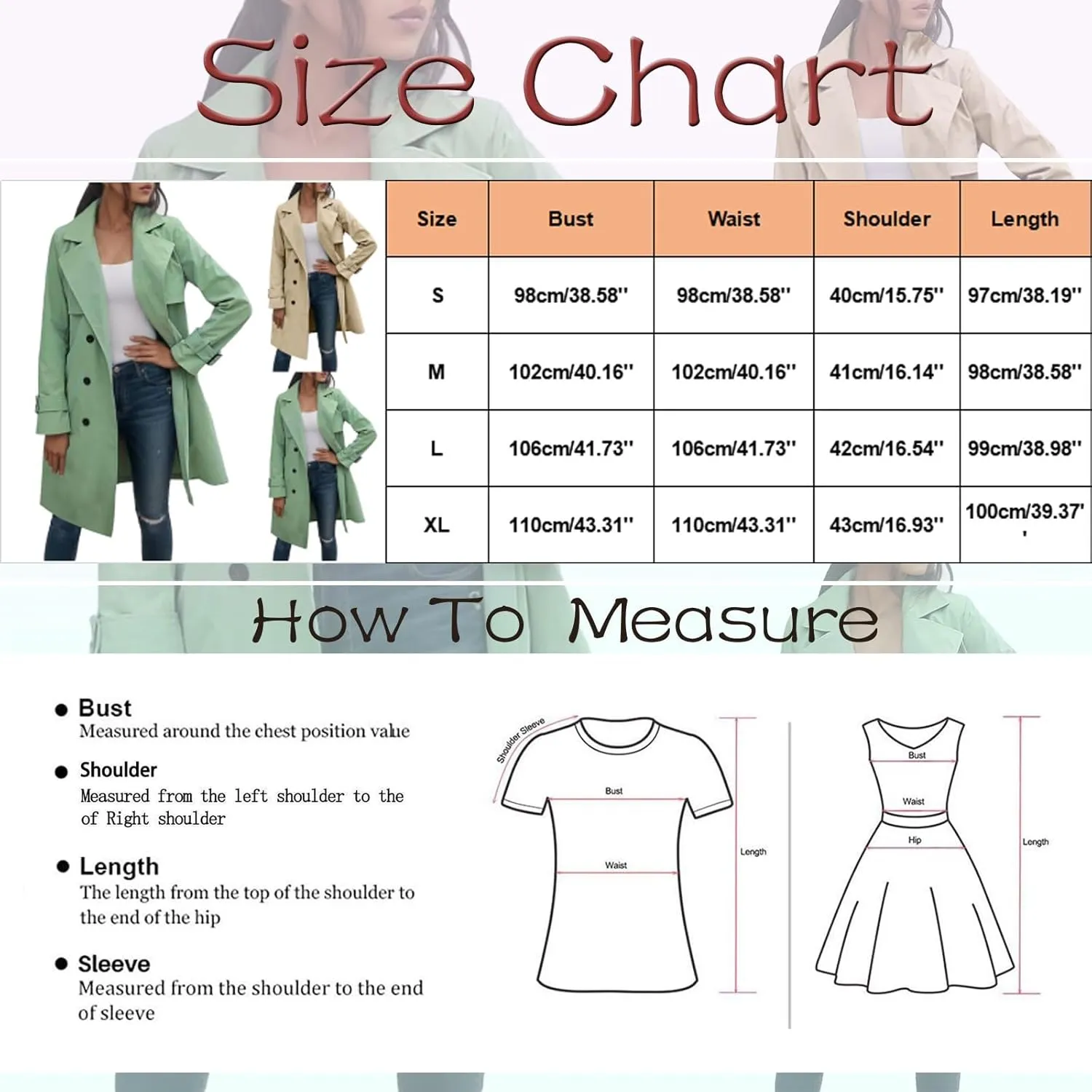 Womens Double Breasted Long Trench Coat Dressy Overcoat with Belt Fall Winter Fashion Trendy Clothes Outfits 2025