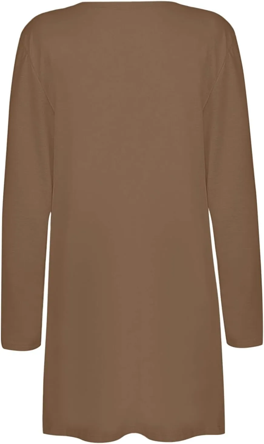 Women's Long Cardigans 2023 Plus Size Open Front Long Sleeve Loose Lightweight Cardigans Outerwear Coat with Pockets